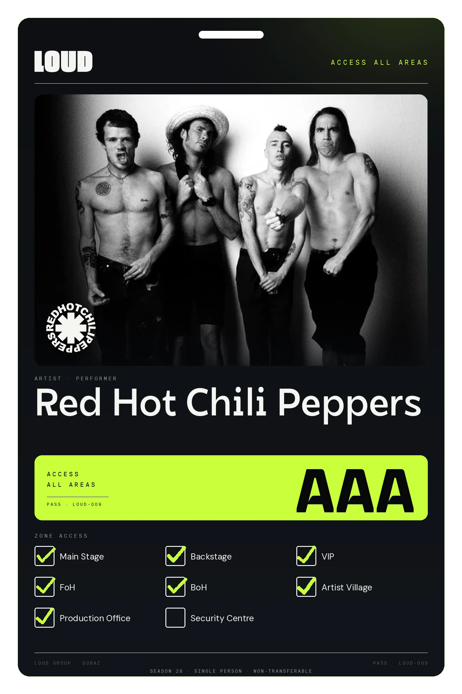 Red Hot Chili Peppers — LOUD artist